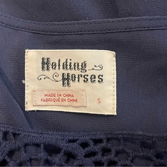 Anthropologie Holding Horses Navy Augusta Size Small - Picture 7 of 9